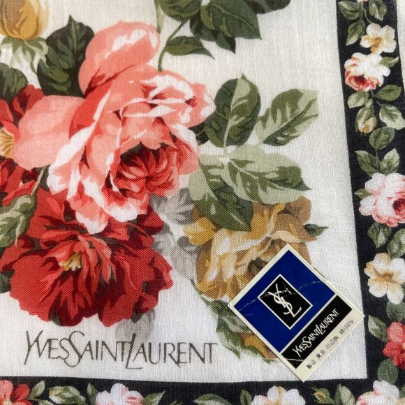 Yves Saint Laurent Floral Cotton Scarf – NWT - Picture 4 of 9